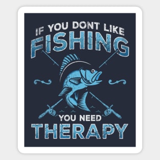 Fishing Therapy Fisherman Magnet